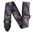 Ernie Ball - Courroie jacquard \u00e0 motifs Lavender Blossom