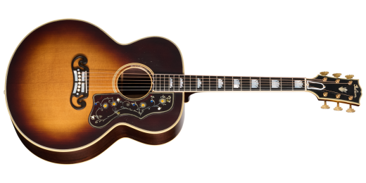 Gibson - Guitare acoustique�SJ-200 (palissandre) � traitement ��vieillissement l�ger��, avec �tui rigide (fini d�grad� Sunburst r�tro)