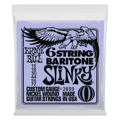 Ernie Ball - Cordes de basse 6 cordes Barritone Small Ball Slinky  - .013-.072