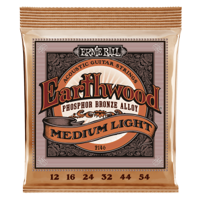 Ernie Ball - Cordes de guitare acoustique Earthwood phosphore et bronze-medium light