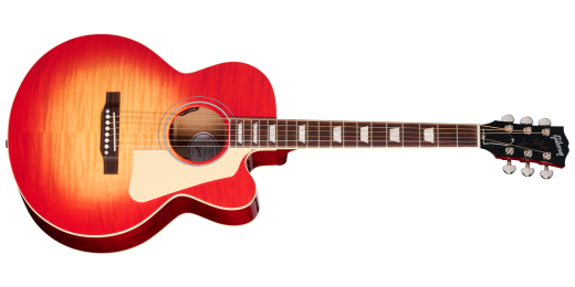 Gibson - Guitare acoustique-�lectrique Les�Paul Parlor (fini Sunburst cerise r�tro, �tui rigide inclus)